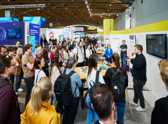 Presentation at an exhibition stand 