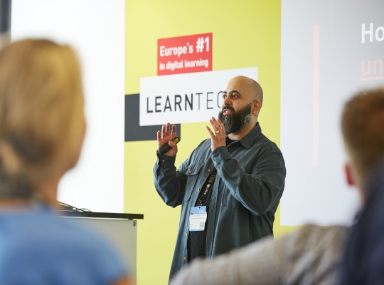 An expert gives a presentation 